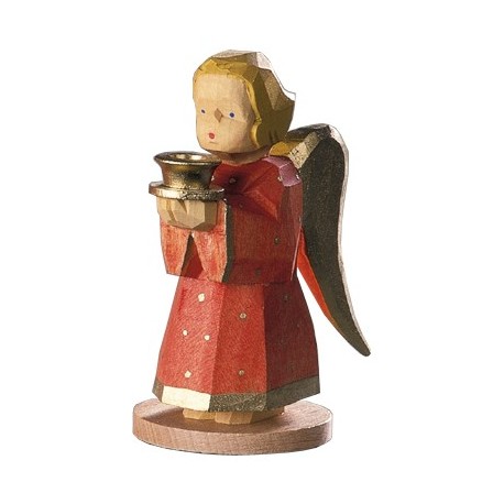 Engel als Kerzenhalter - Rot, 9 cm
