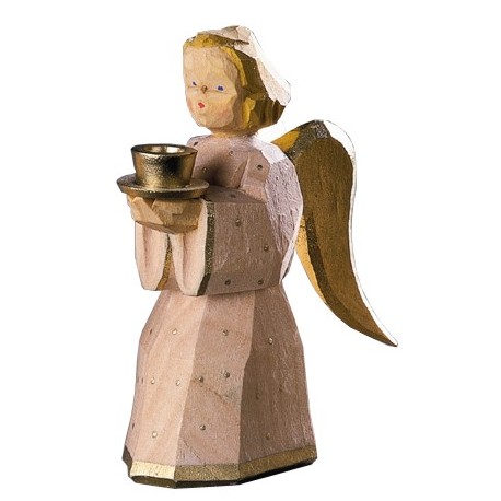 Engel als Kerzenhalter - natur, 11 cm